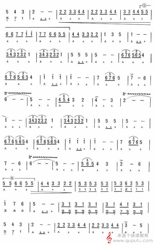 手风琴圆舞曲口琴谱（口琴谱）_曲谱图网_手风琴圆舞曲_3