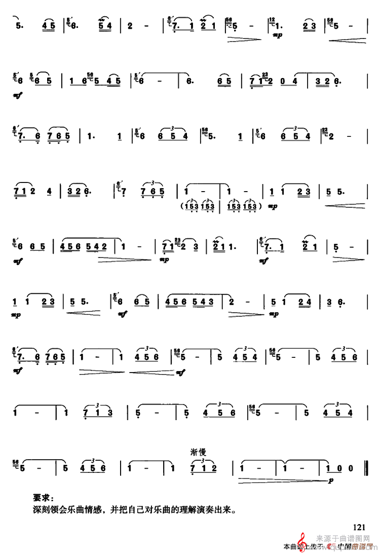 绒花简谱（绒花歌词歌曲刘凤山改编版）