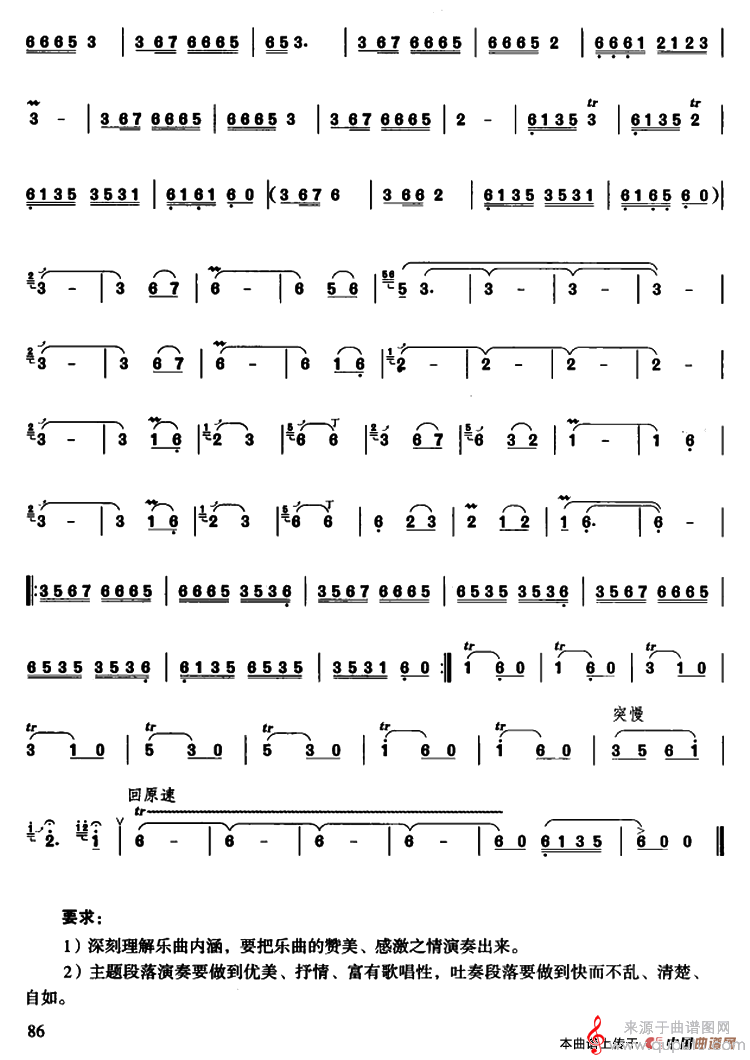 赞美的歌简谱（赞美的歌-刘凤山曲）