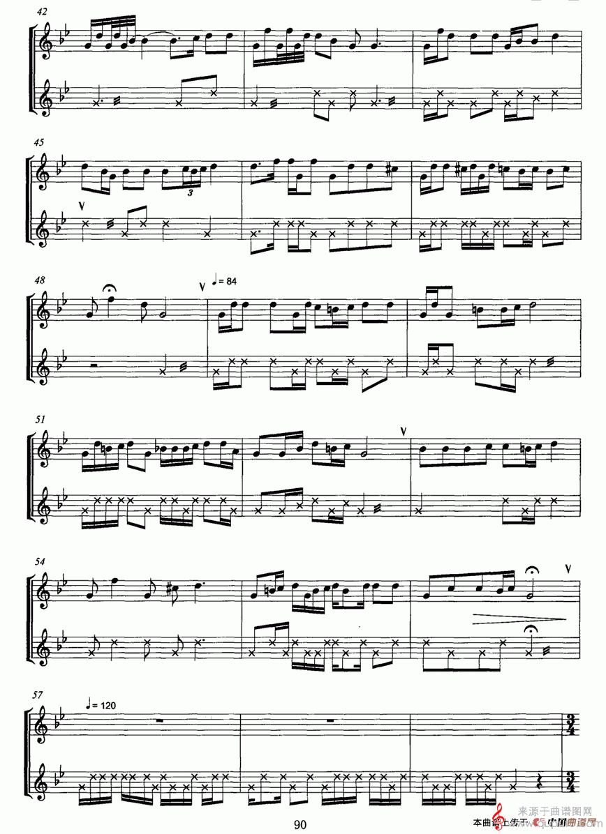 湘谣简谱（湘谣葫芦丝+低音鼓、五线谱）