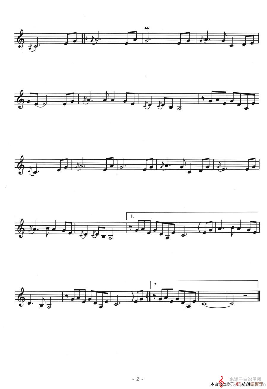 美人呤简谱（美人呤歌谱五线谱）