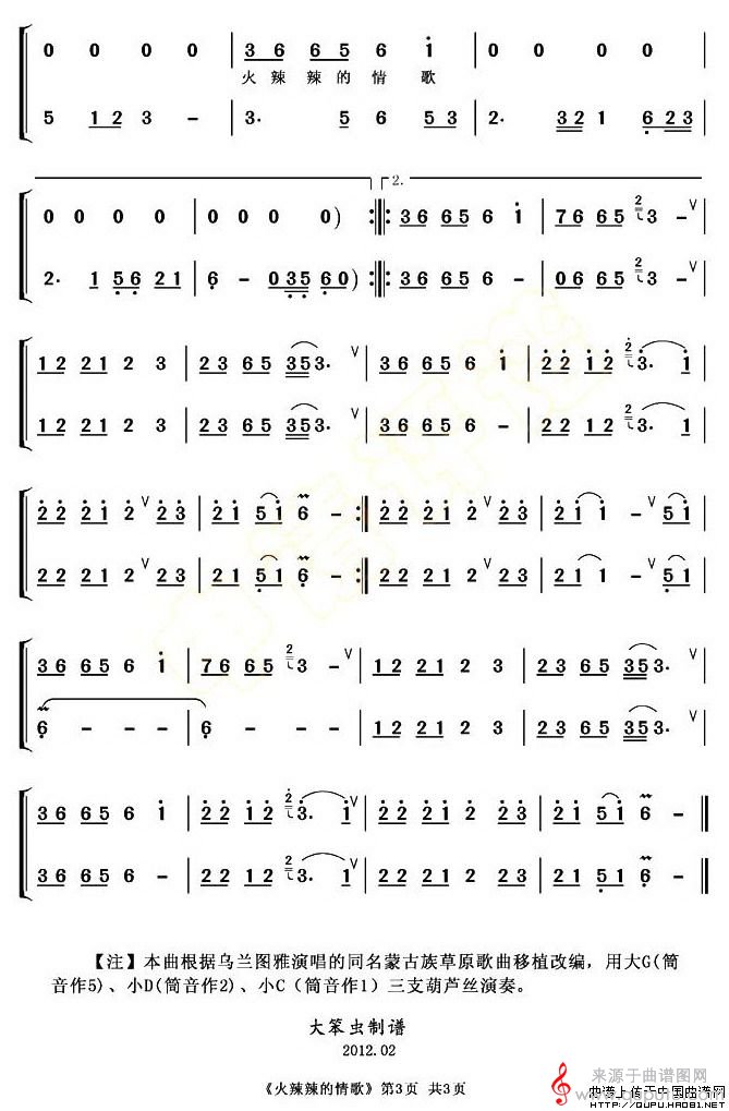 火辣辣的情歌简谱（火辣辣的情歌歌词）